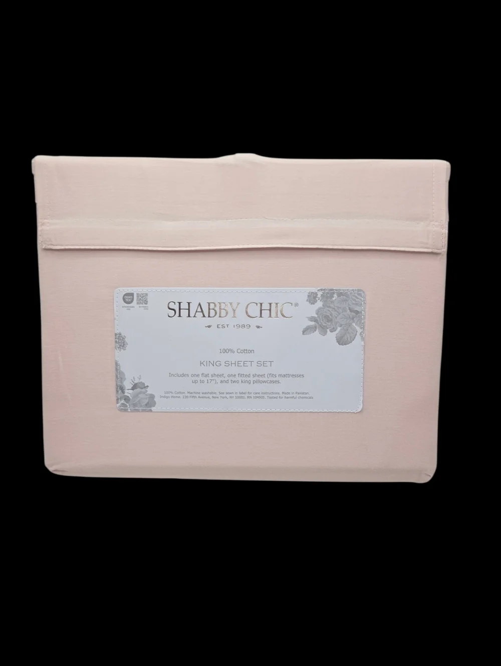 Shabby Chic 100% Cotton‎ King Sheet Set Pink